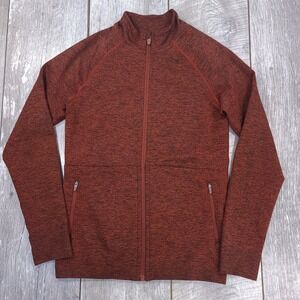 FIGS Seamless Salta Full Zip Jacket Womens Medium Rust Red Heather